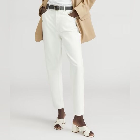Everlane Women’s The 90s Cheeky Straight Jean in bone Size 25 NWT - Picture 1 of 16